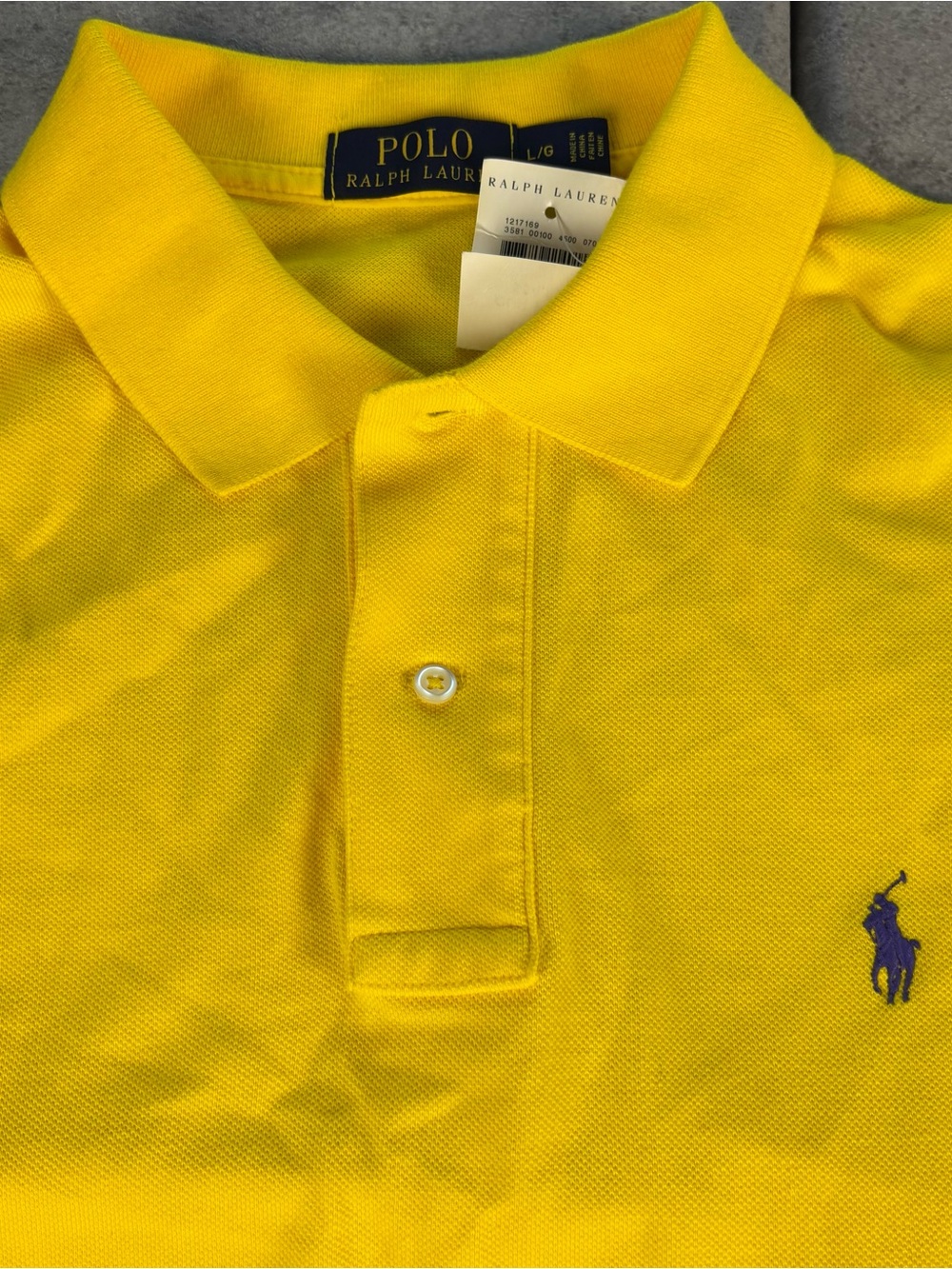 NWT yellow polo ralph lauren polo purple pony - Picture 2 of 6